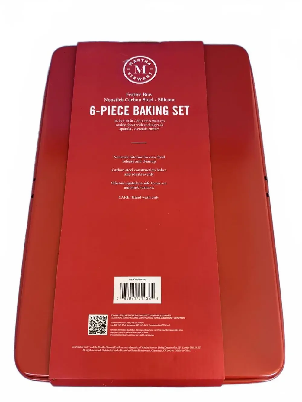 Martha Stewart 6 Piece Baking Set Holiday Cookie Cutters Spatula